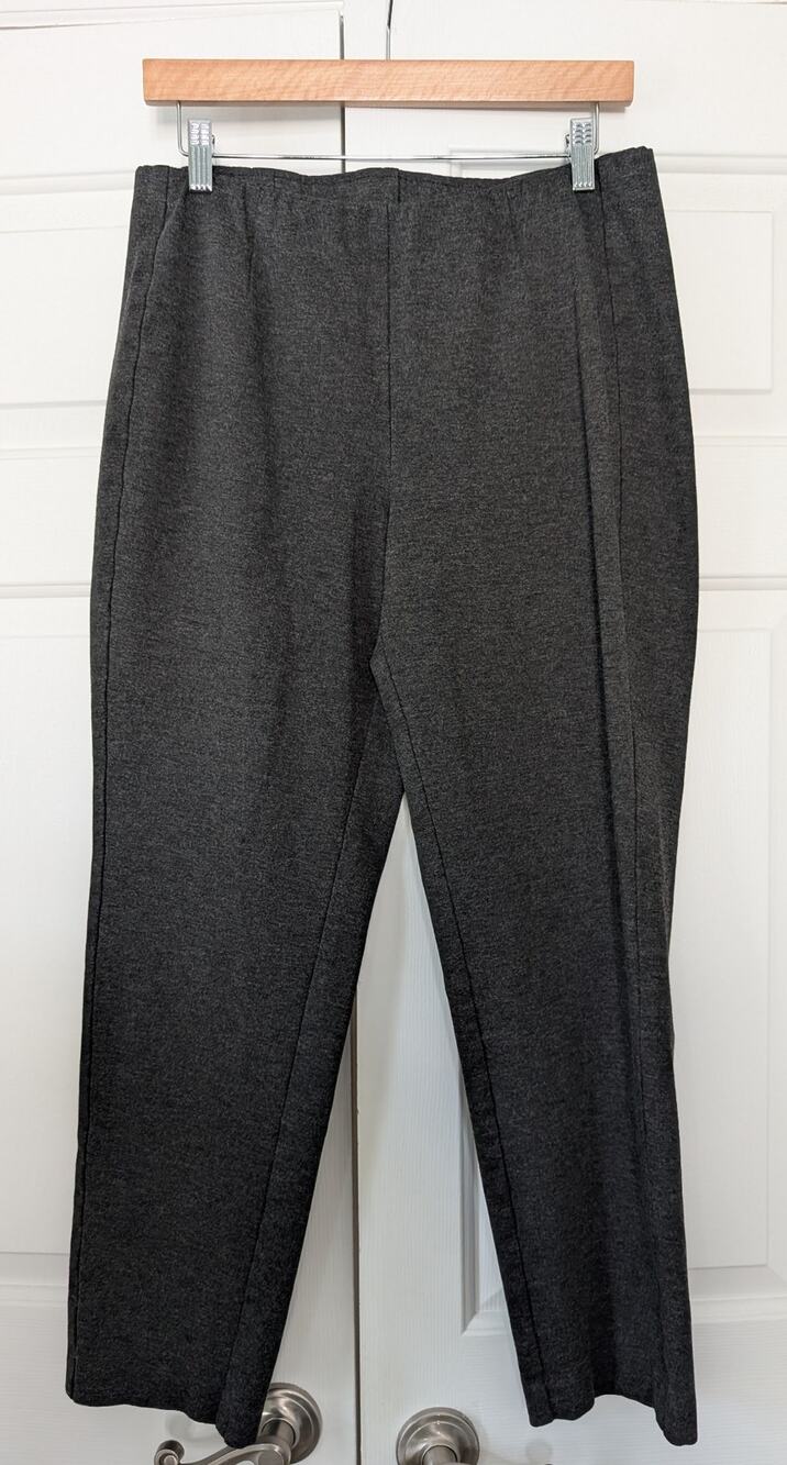 J. Jill Charcoal Ponte Slim Leg Pants